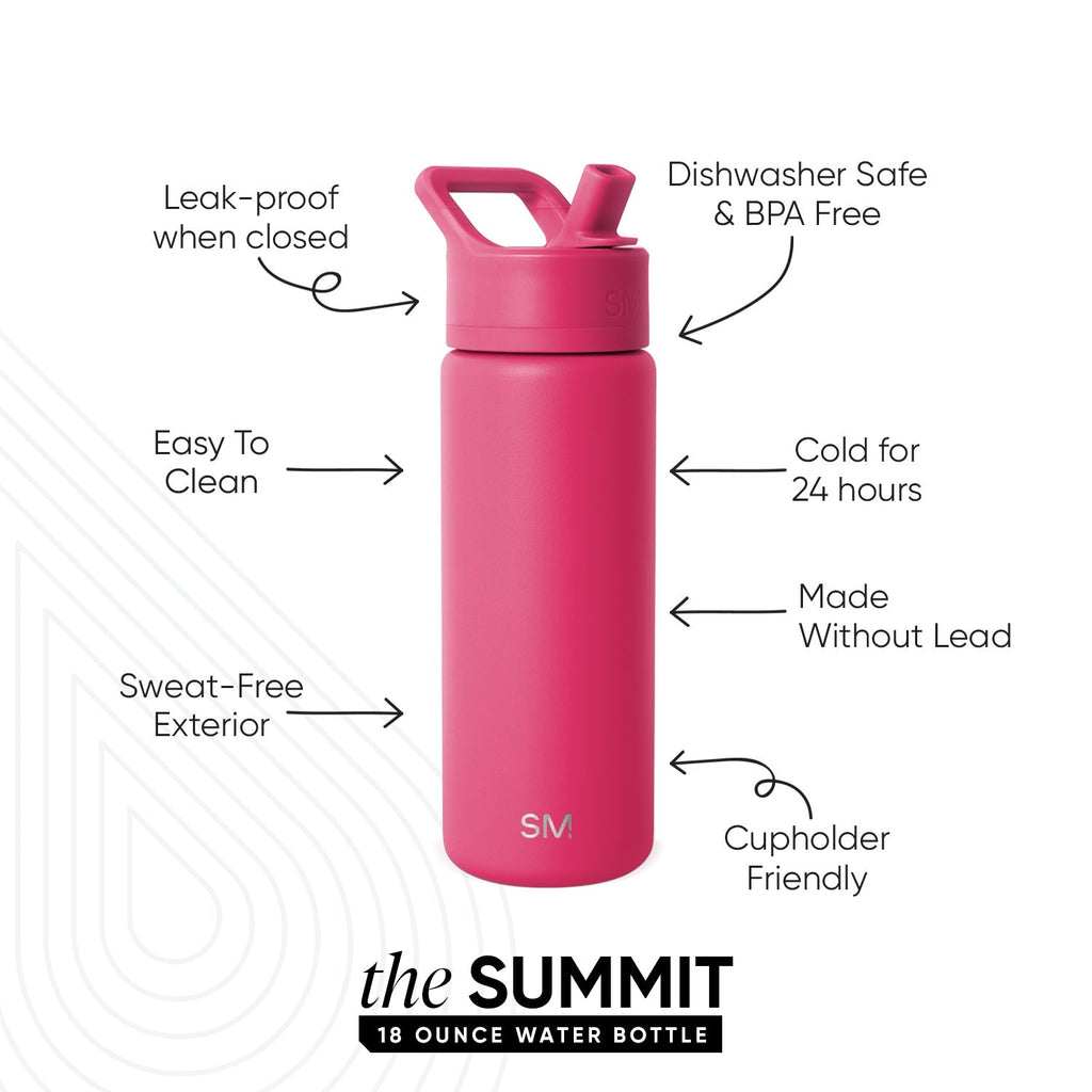 Summit Kids Water Bottle with Straw Lid